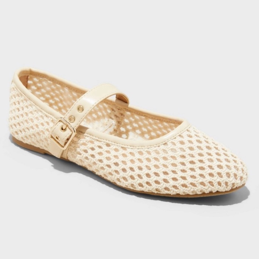 Women's Woven Mary Jane Ballet Flats size 7